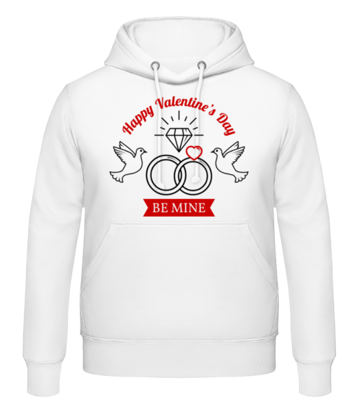Valentine's Day Be Mine - Men's Hoodie - White - Front