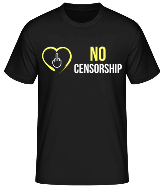 No Censorship - Men's Basic T-Shirt - Black - Front