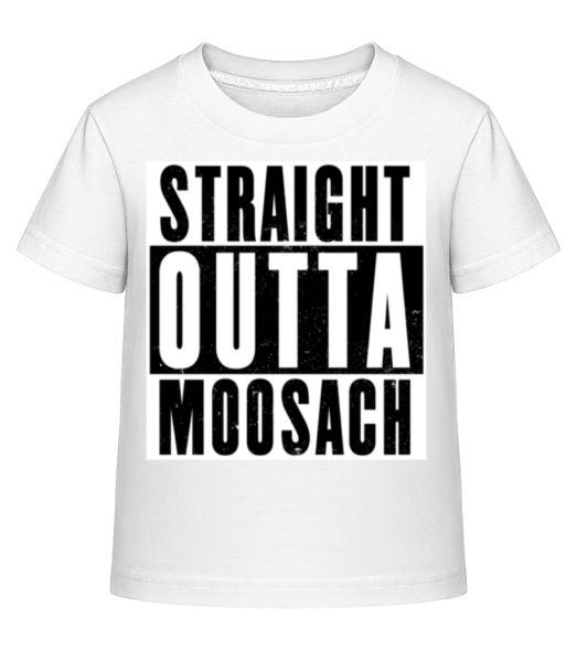 Straight Outta Moosach - Kinder Shirtinator T-Shirt - Weiß - Vorne