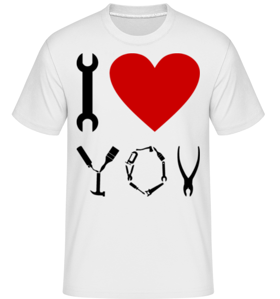 I Love DIY - Shirtinator Männer T-Shirt - Weiß - Vorne
