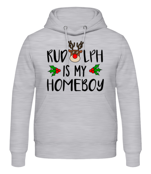 Rudolph Is My Homeboy - Men's Hoodie - Heather grey - Front