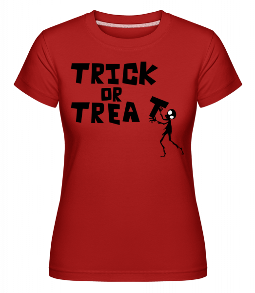 Trick Or Treat -  Shirtinator Women's T-Shirt - Red - Vorn