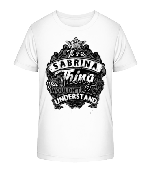 It's A Sabrina Thing - Kid's Bio T-Shirt Stanley Stella - White - Front