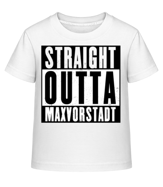 Straight Outta Maxvorstadt - Kinder Shirtinator T-Shirt - Weiß - Vorne