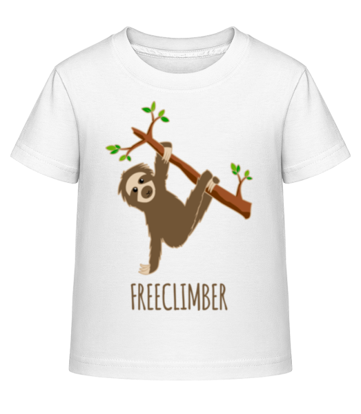 Freeclimber Sloth - Kid's Shirtinator T-Shirt - White - Front