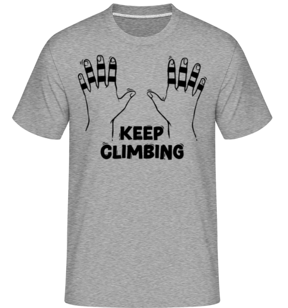 Keep Climbing - Shirtinator Männer T-Shirt - Grau meliert - Vorne