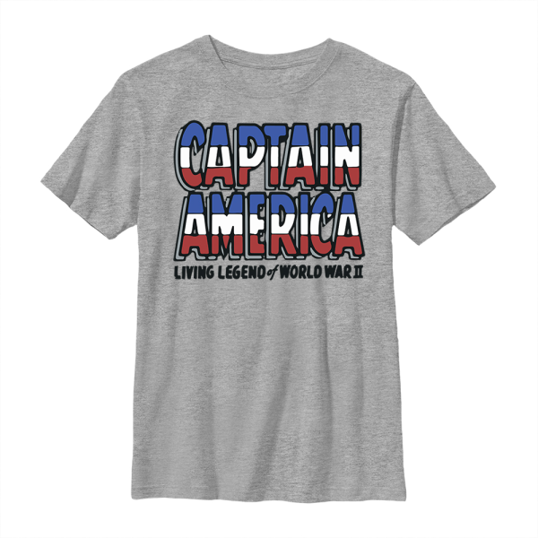 Marvel - Avengers - Captain America Living Legend - Kinder T-Shirt - Grau meliert - Vorne