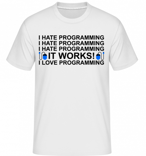 I Love Programming -  Shirtinator Men's T-Shirt - White - Vorn