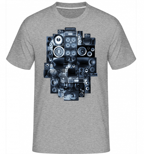Boombox Skull -  Shirtinator Men's T-Shirt - Heather grey - Vorn
