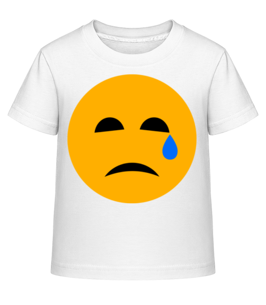 Crying Smiley - Kinder Shirtinator T-Shirt - Weiß - Vorne