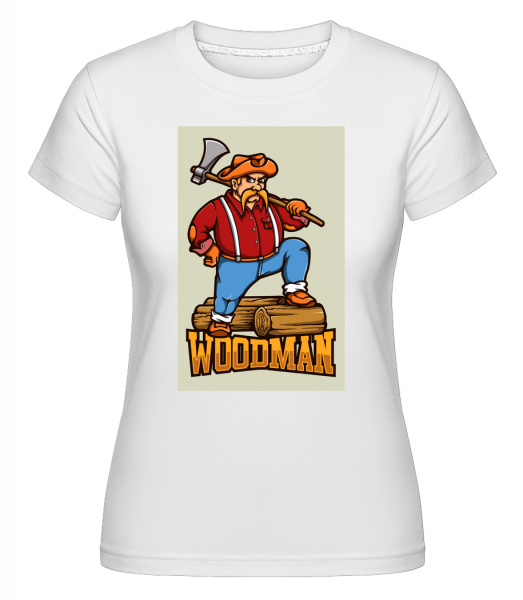 Woodman - Shirtinator Frauen T-Shirt - Weiß - Vorn