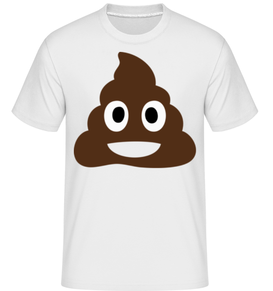 Shit Emoji -  Shirtinator Men's T-Shirt - White - Front