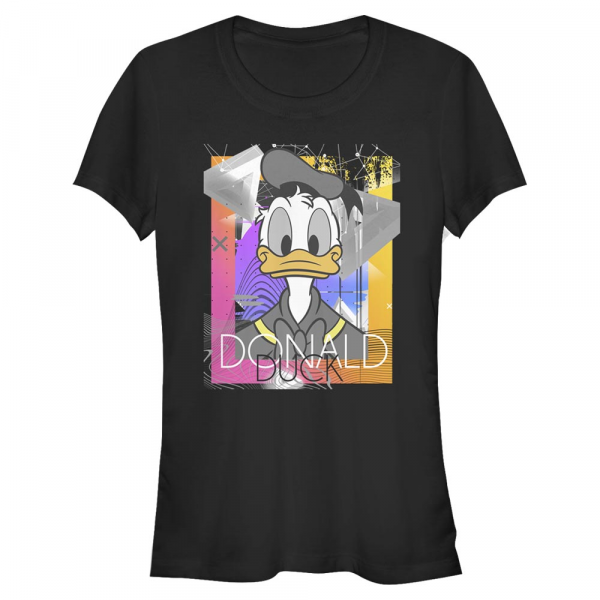 Disney Classics - Mickey Mouse - Donald Duck Eighties Duck - Women's T-Shirt - Black - Front