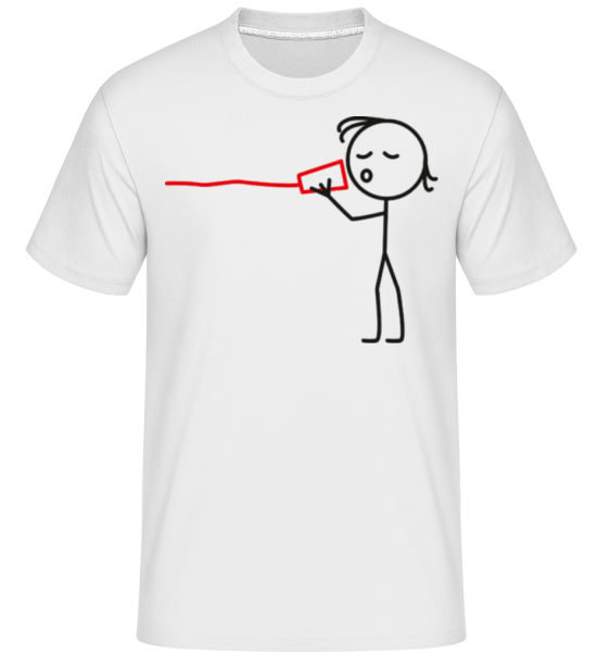 Line phone man -  Shirtinator Men's T-Shirt - White - Front