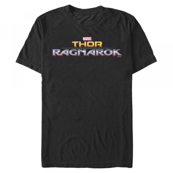 Marvel - Thor Ragnarok - Text Ragnarok Logo - Männer T-Shirt - Schwarz - Vorne