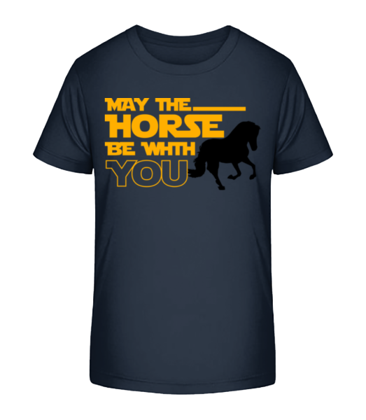 May The Horse Be With You - Kinder Bio T-Shirt Stanley Stella - Marine - Vorne