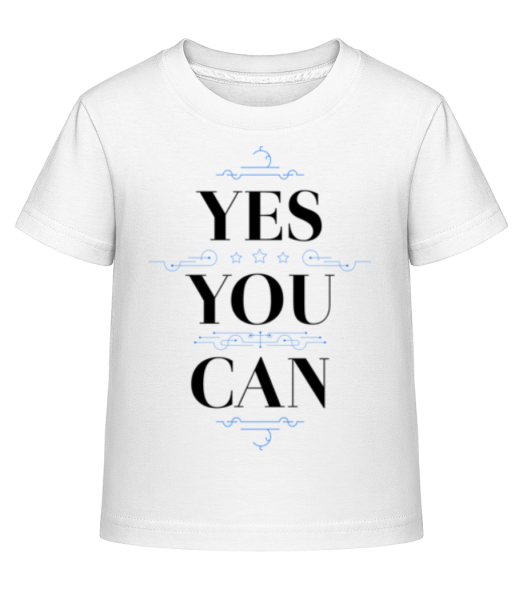 Yes, You Can - Kinder Shirtinator T-Shirt - Weiß - Vorne