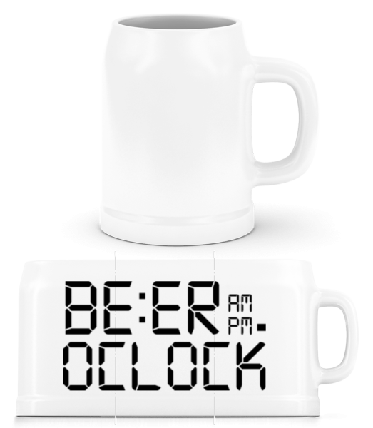 Beer O'Clock - Bierkrug - Weiß - Vorne