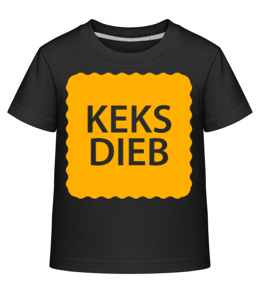 Keksdieb - Kinder Shirtinator T-Shirt - Schwarz - Vorne