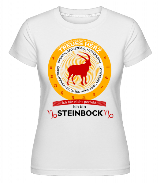 Sternzeichen Steinbock - Shirtinator Frauen T-Shirt - Weiß - Vorn