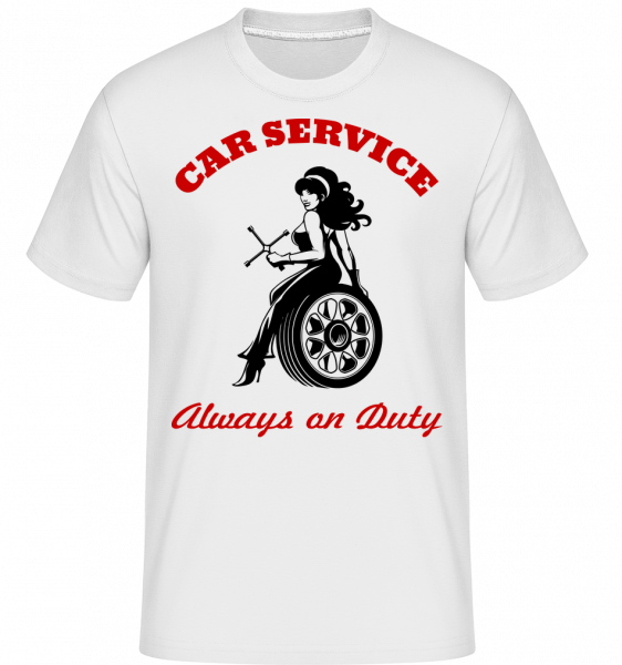 Car Service Sign - Shirtinator Männer T-Shirt - Weiß - Vorn