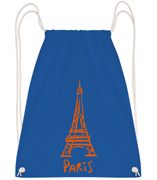 Paris Zeichen - Turnbeutel - Royalblau - Vorn