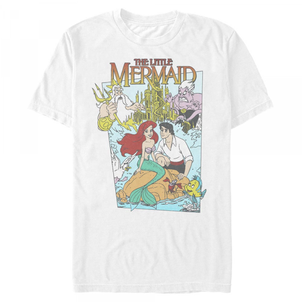 Disney - The Little Mermaid - Skupina Mermaid Cover - Men's T-Shirt - White - Front