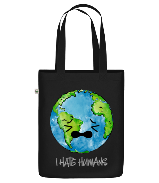 Earth Hates Humans - Bio Tasche - Schwarz - Vorne