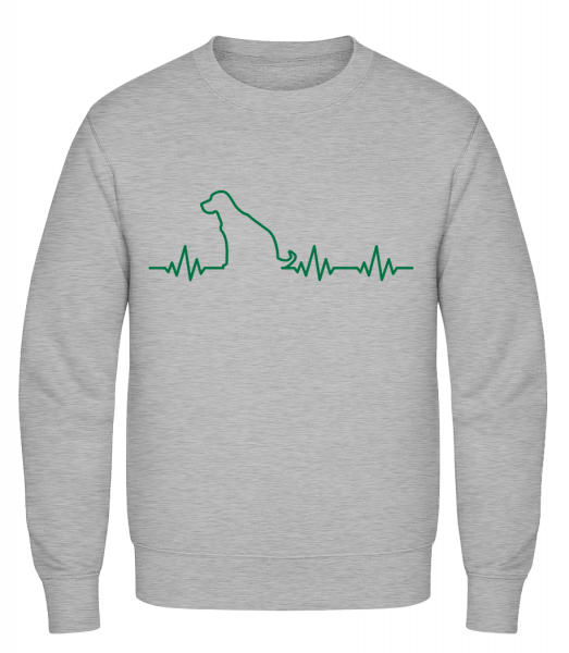 Heartbeat Dog - Classic Set-In Sweatshirt - Heather Grey - Vorn