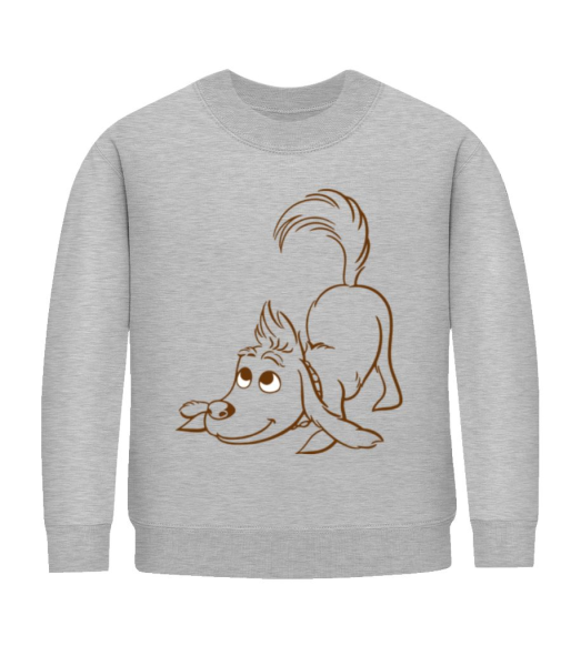 Grinch Dog 2 - Kinder Pullover - Grau meliert - Vorne