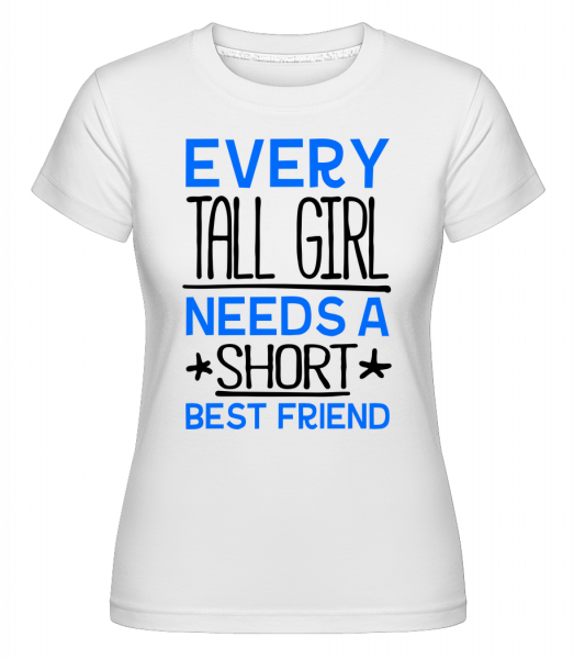 A Short Best Friend -  Shirtinator Women's T-Shirt - White - Vorn