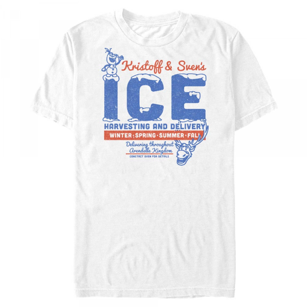 Disney - Eiskönigin - Olaf Ice Man - Männer T-Shirt - Weiß - Vorne