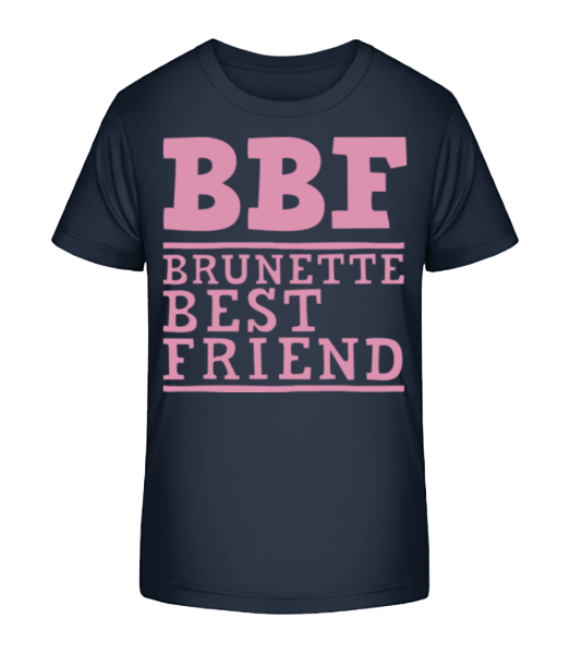 bff Brunette Best Friend - Kinder Bio T-Shirt Stanley Stella - Marine - Vorne