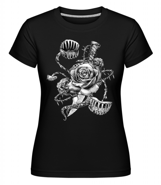 Roses Carnivores -  Shirtinator Women's T-Shirt - Black - Front