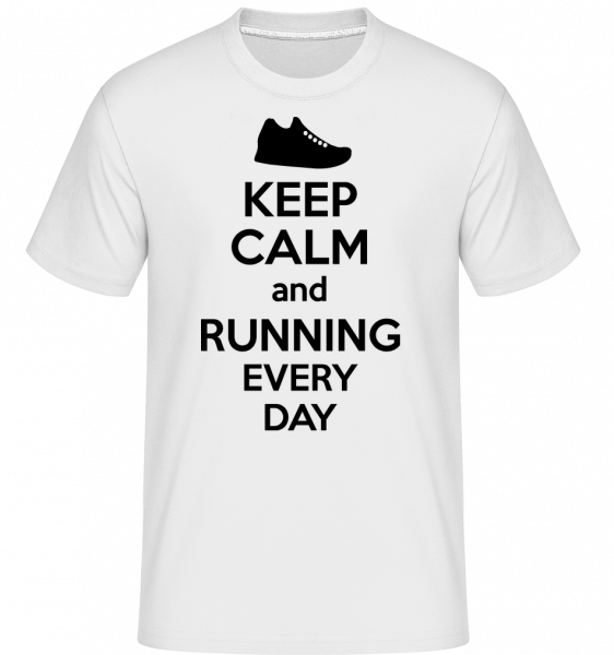 Keep Calm And Running -  Shirtinator Men's T-Shirt - White - Vorn