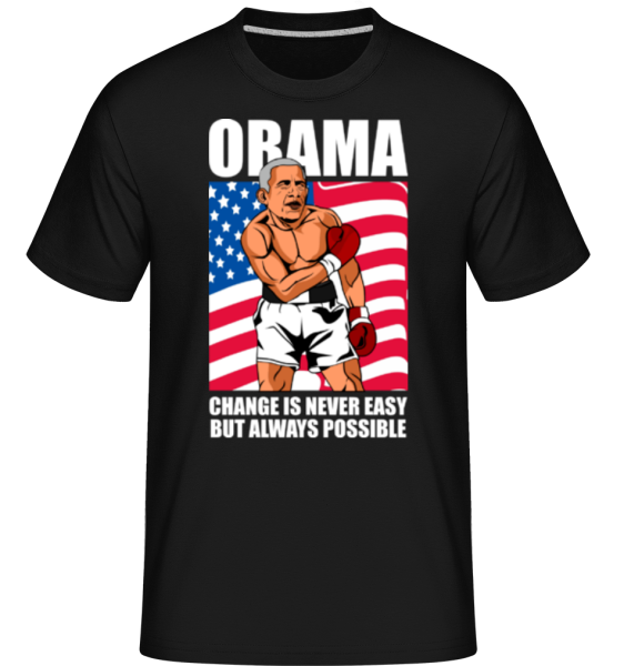 Obama -  Shirtinator Men's T-Shirt - Black - Front