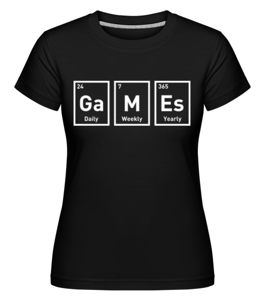Games Periodic Design - Shirtinator Frauen T-Shirt - Schwarz - Vorne