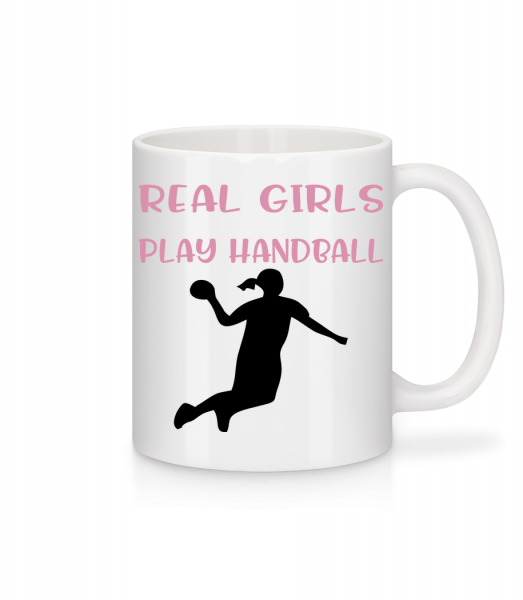 Real Girls Play Handball - Mug - White - Front