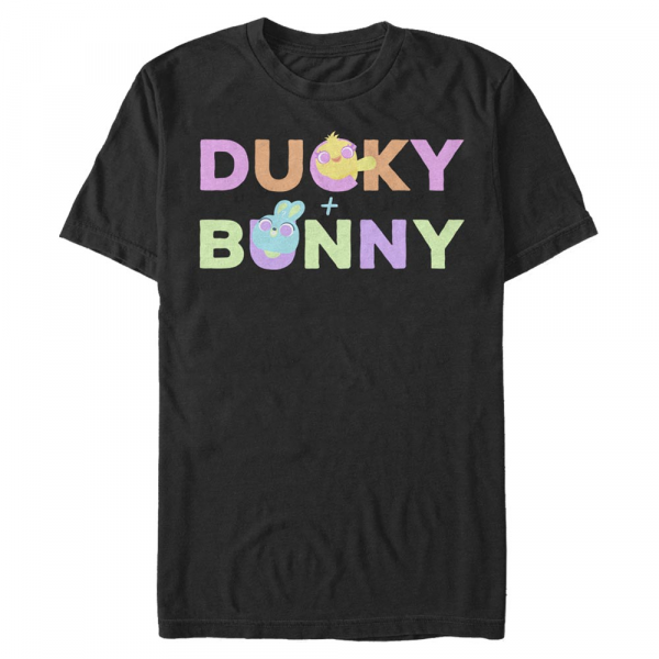 Pixar - Toy Story - Ducky & Bunny What's In A Name - Men's T-Shirt - Black - Front