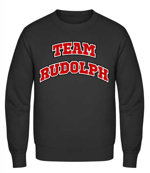 Team Rudolph - Männer Pullover - Schwarz - Vorn