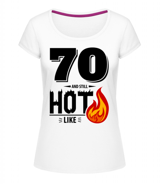 70 And Still Hot - Megan Crewneck T-Shirt - White - Vorn