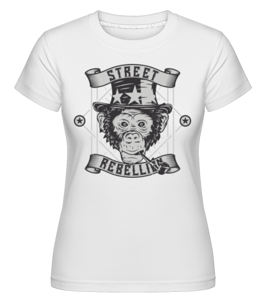 Street Rebellin -  Shirtinator Women's T-Shirt - White - Front