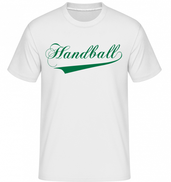 Handball Schriftzug - Shirtinator Männer T-Shirt - Weiß - Vorn