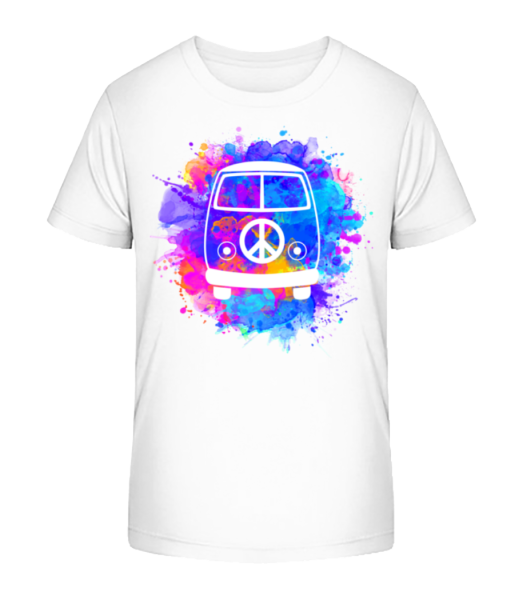 Hippie Bus - Kid's Bio T-Shirt Stanley Stella - White - Front