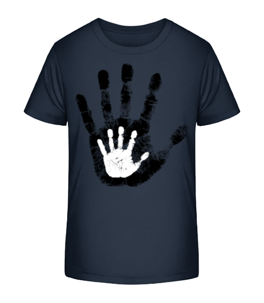 Hand Eltern Kind - Kinder Bio T-Shirt Stanley Stella - Marine - Vorne