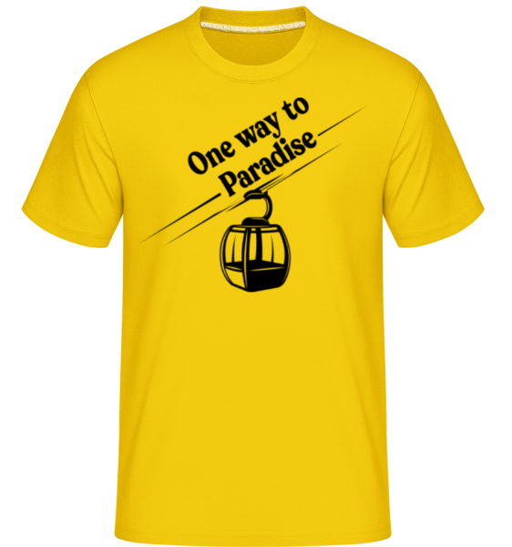 One Way To Paradise -  Shirtinator Men's T-Shirt - Golden yellow - Front