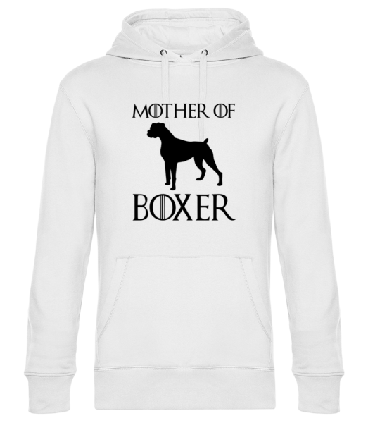 Mother Of Boxer - Unisex Premium Hoodie - Weiß - Vorne