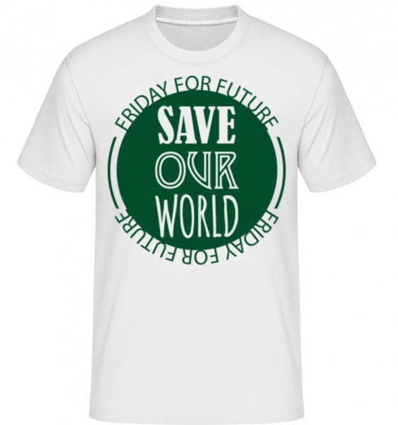 Save Our World -  Shirtinator Men's T-Shirt - White - Front