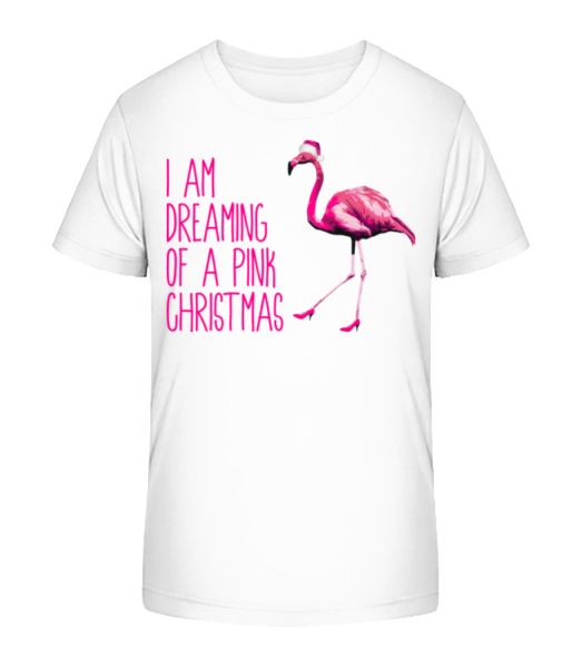 Pink Christmas - Kinder Bio T-Shirt Stanley Stella - Weiß - Vorne