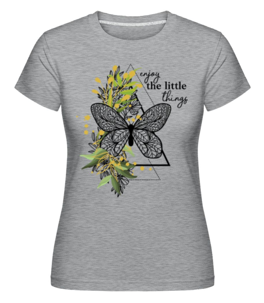 Enjoy The Little Things -  Shirtinator Women's T-Shirt - Heather grey - Front